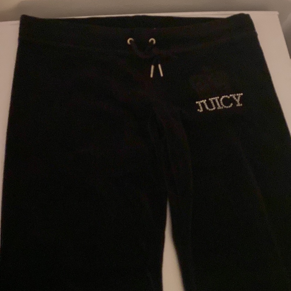 Y2K Juicy Couture Velour Tracksuit Bottoms / Sweatpants with Rhinestones